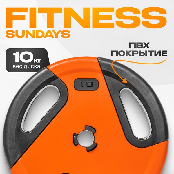 Диск для штанги Sundays Fitness IR91041 (10кг)