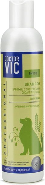 Изображение товара Шампунь для животных Doctor VIC С экстрактами овса и пшеницы (250мл)