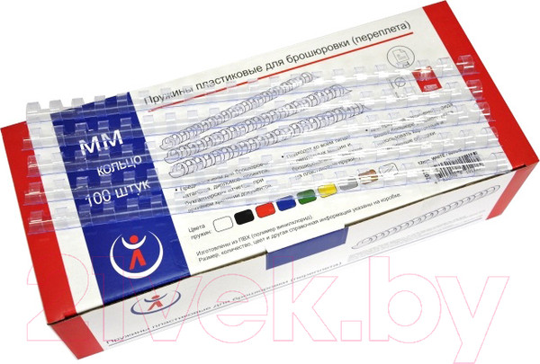 Изображение товара Пружины для переплета РеалИст Пластик 12мм (прозрачный)