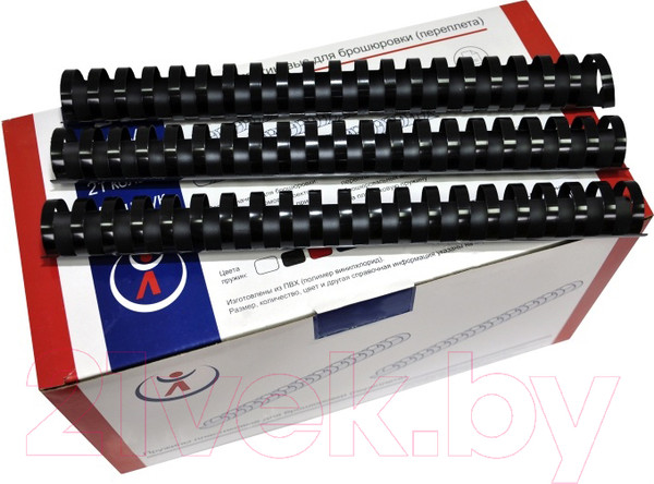 Изображение товара Пружины для переплета РеалИст Пластик 25мм (черный)