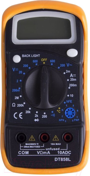 Изображение товара Мультиметр цифровой PROconnect MAS838L / DT858L (13-3022)