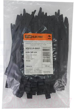 Изображение товара Стяжка для кабеля TDM SQ0524-0001 (100шт)