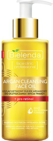 Изображение товара Гидрофильное масло Bielenda Argan Cleansing Face Oil с про-ретинолом (140мл)