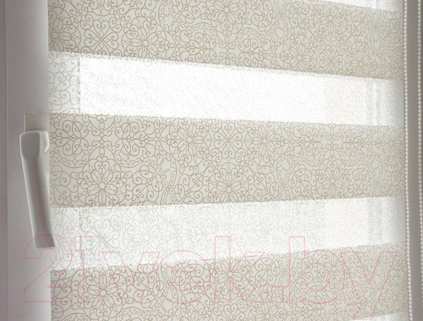 Изображение товара Рулонная штора Delfa Сантайм День Ночь Декор СРШ-01МК 44015 (43x160, дамаск)