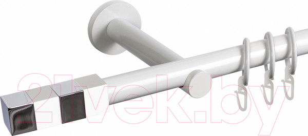 Изображение товара Карниз для штор АС ФОРОС Dance D19Г + наконечники Магнум хром (1.6м,белый)