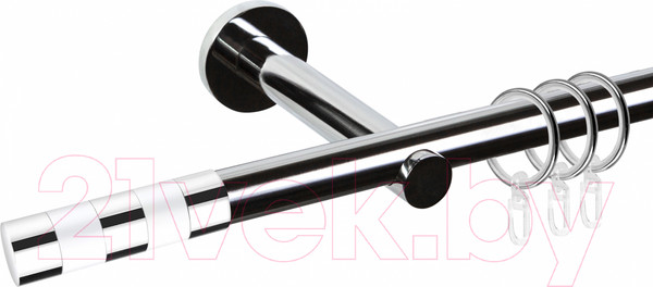 Изображение товара Карниз для штор АС ФОРОС Dance D19Г + наконечники Валес белый (3м, хром)
