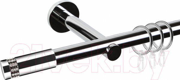 Изображение товара Карниз для штор АС ФОРОС Dance D19Г + наконечники Диос (3м, хром)