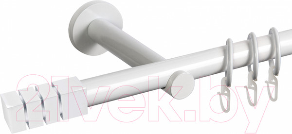 Изображение товара Карниз для штор АС ФОРОС Dance D19Г + наконечники Нордик (2.4м, белый)