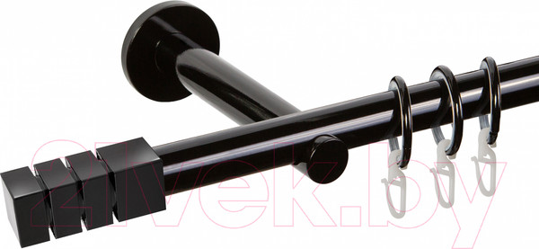 Изображение товара Карниз для штор АС ФОРОС Dance D19Г + наконечники Нордик (1.6м, черный)