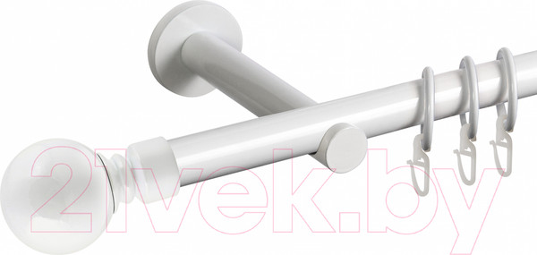 Изображение товара Карниз для штор АС ФОРОС Dance D19Г + наконечники Шар большой (3м, белый)