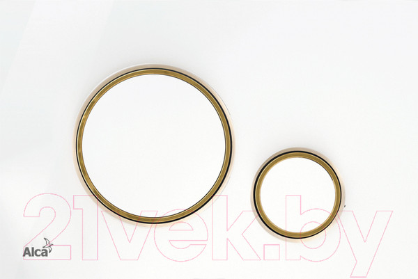 Изображение товара Кнопка для инсталляции Alcadrain M775 (белый/золото)