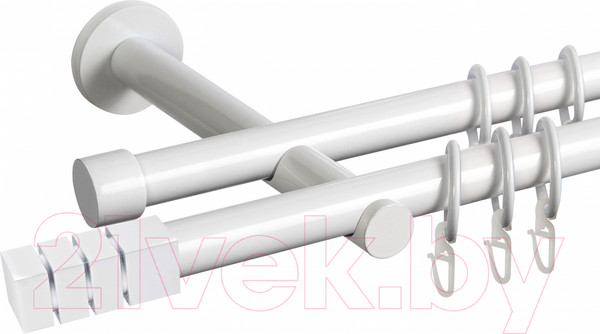 Изображение товара Карниз для штор АС ФОРОС Dance D19Г/19Г + наконечники Нордик (3м, белый)