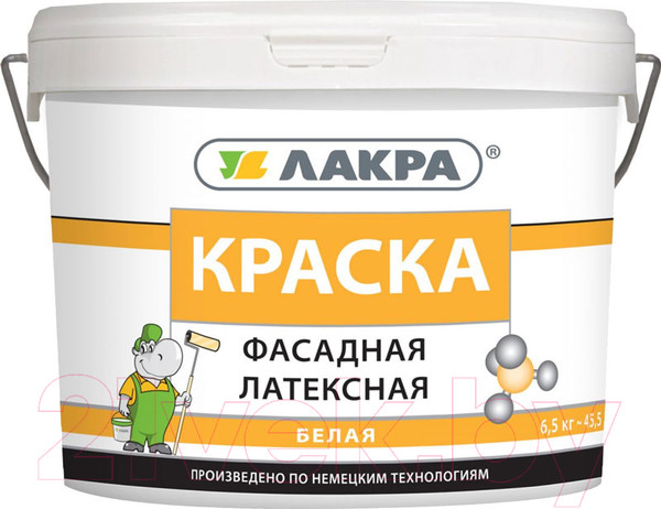 Изображение товара Краска Лакра Латексная фасадная (6.5кг, белый)
