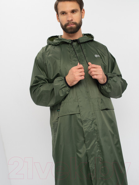 Изображение товара Плащ для охоты и рыбалки Huntsman Зеленый Таффета PVC 44-46 / 170