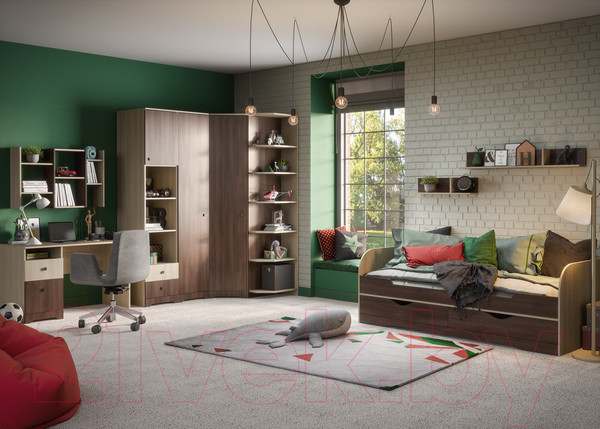 Изображение товара Полка Мебель-КМК Атланта 5 0741.13 (ясень шимо светлый/ясень шимо темный)