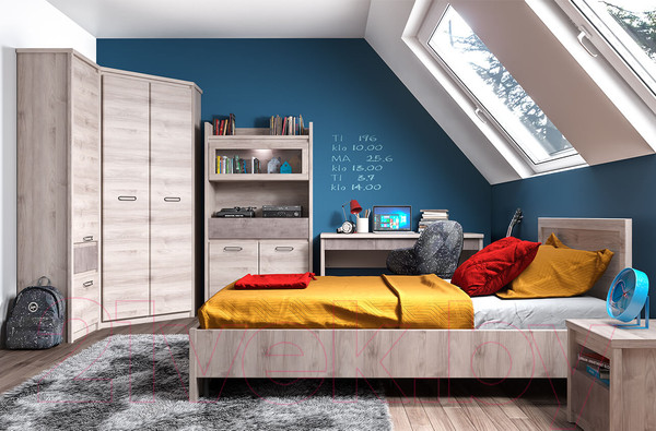 Изображение товара Шкаф Anrex Jazz 3D1SN (каштан найроби/оникс)