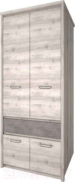 Изображение товара Шкаф Anrex Jazz 4DG1S (каштан найроби/оникс)