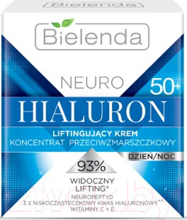 Изображение товара Крем для лица Bielenda Neuro Hialuron подтягивающий концентрат 50+ день/ночь (50мл)