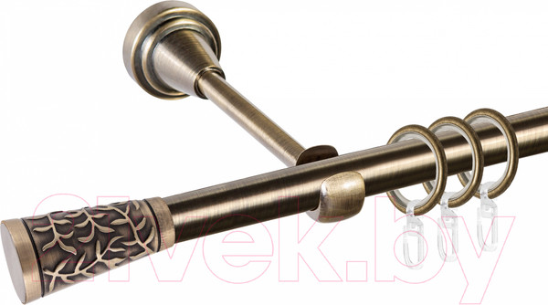 Изображение товара Карниз для штор АС ФОРОС Grace D16Г + наконечники Севилья (1.8м, антик)