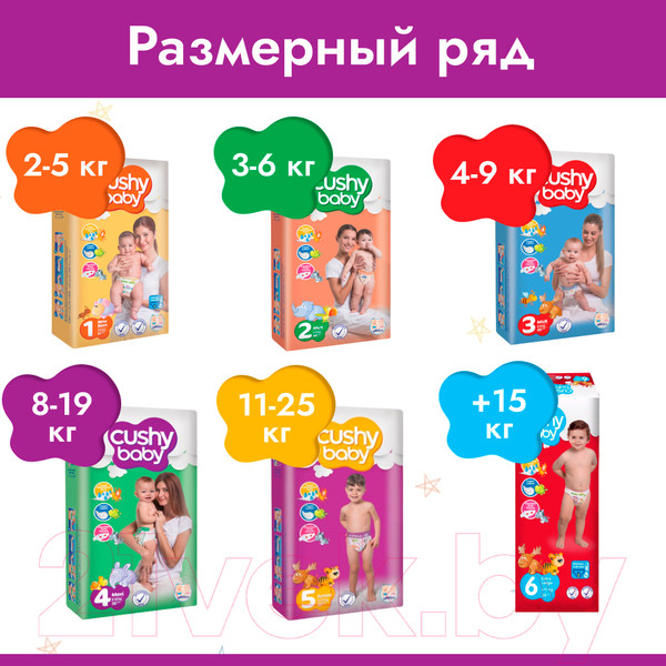 Изображение товара Подгузники детские Cushy Baby Jumbo Extra Large (38шт)