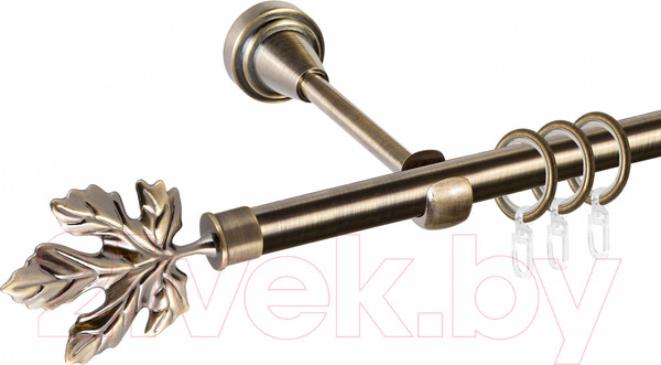 Изображение товара Карниз для штор АС ФОРОС Grace D16Г + наконечники Клен (1.8м, антик)