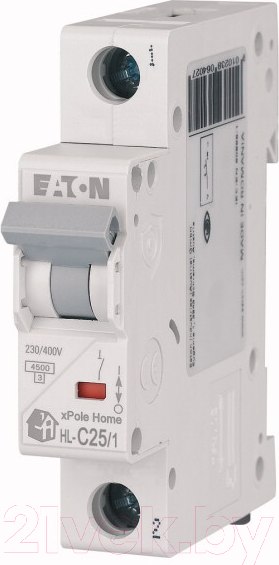 Изображение товара Выключатель автоматический Eaton HL-C32/1 1P 32A C 4.5кА 1M / 194734