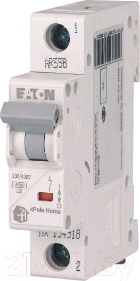 Изображение товара Выключатель автоматический Eaton HL-B20/1 1P 20A B 4.5кA 1M / 194722