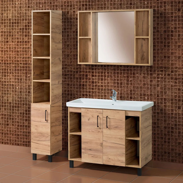 Изображение товара Шкаф-пенал для ванной Акваль Лофт / В2.2.03.3.0.1