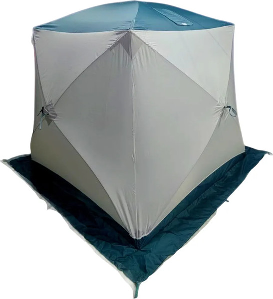 Изображение товара Палатка-баня Пингвин Shelters Призма Премиум (белый/зеленый)