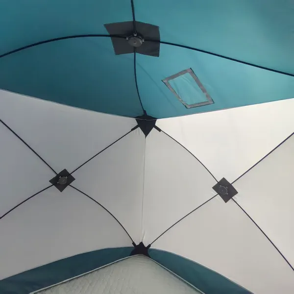 Изображение товара Палатка-баня Пингвин Shelters Призма Премиум (белый/зеленый)