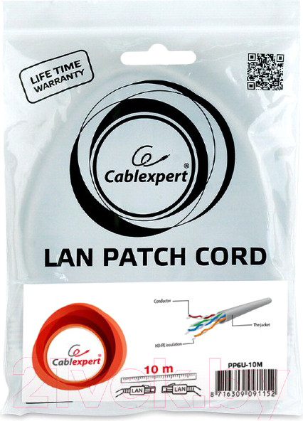 Изображение товара Кабель Cablexpert PP6U-10M (серый)