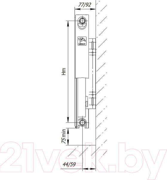Изображение товара Радиатор стальной Лемакс Valve Compact тип 11 500x1600
