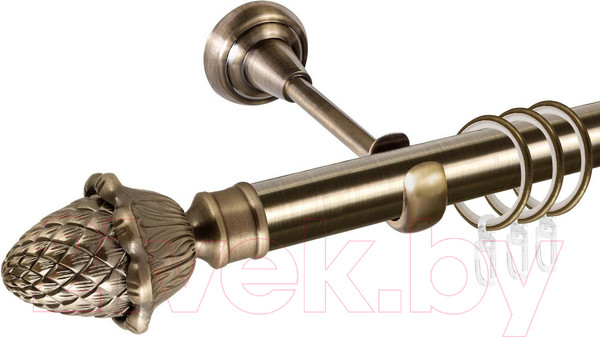 Изображение товара Карниз для штор АС ФОРОС Grace D16Г + наконечники Магнолия (3м, антик)