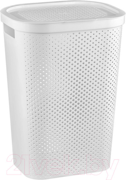Изображение товара Корзина для белья Curver Infinity Hamper Dots / 231007 (белый)