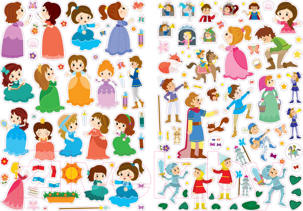 Изображение товара Развивающая книга Робинс Принцессы и рыцари. 600 наклеек