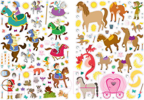 Изображение товара Развивающая книга Робинс Принцессы и рыцари. 600 наклеек