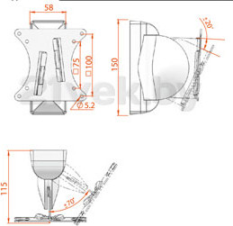 Изображение товара Кронштейн для телевизора Electric Light КБ-01-7 (черный)