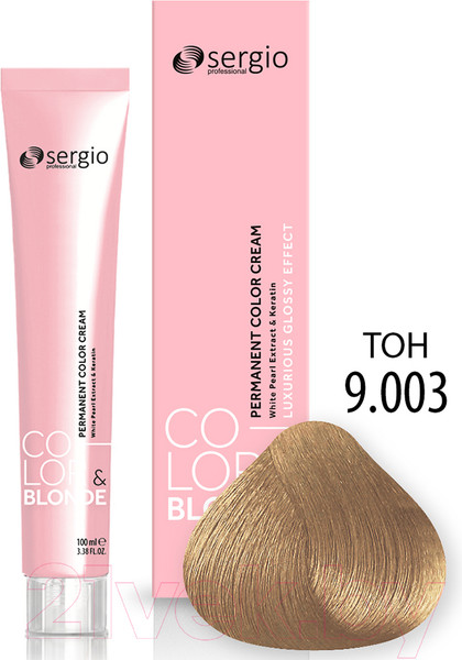 Изображение товара Крем-краска для волос Sergio Professional Color&Blonde 9.003 (св. блондин натурал. карамельн.)