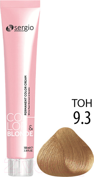 Изображение товара Крем-краска для волос Sergio Professional Color&Blonde 9.3 (светлый блондин золотистый)