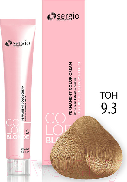Изображение товара Крем-краска для волос Sergio Professional Color&Blonde 9.3 (светлый блондин золотистый)