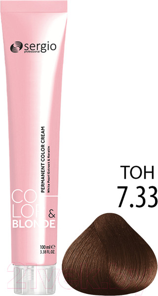 Изображение товара Крем-краска для волос Sergio Professional Color&Blonde 7.33 (средне-русый золотист.интенсивн.)