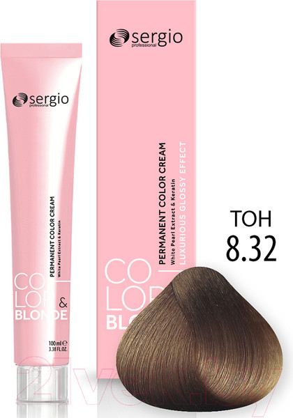 Изображение товара Крем-краска для волос Sergio Professional Color&Blonde 8.32 (блондин песочный)