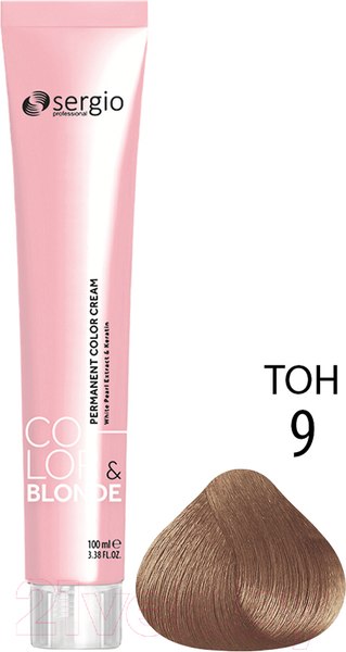 Изображение товара Крем-краска для волос Sergio Professional Color&Blonde 9 (caffelatte светлый блондин кофе)