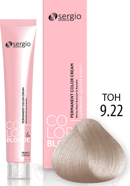 Изображение товара Крем-краска для волос Sergio Professional Color&Blonde 9.22 (св. блондин лилово-беж. жемчуг)