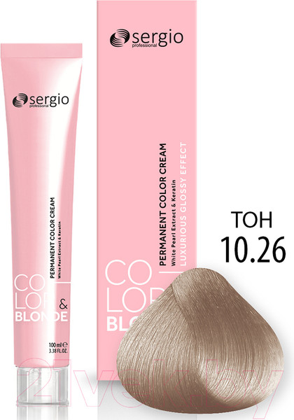 Изображение товара Крем-краска для волос Sergio Professional Color&Blonde 10.26 (очень св. блондин бутон вишни)