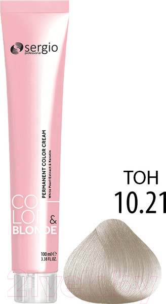 Изображение товара Крем-краска для волос Sergio Professional Color&Blonde 10.21 (очень светлый блондин жемчужный)