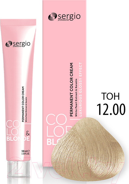 Изображение товара Крем-краска для волос Sergio Professional Color&Blonde 12.00 (ультра-светлый блондин натурал.)