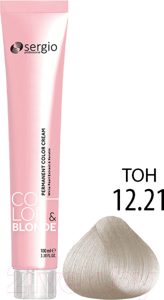 Изображение товара Крем-краска для волос Sergio Professional Color&Blonde 12.21 (ультра-светлый блондин жемчужный)