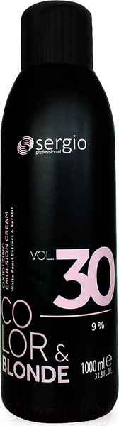 Изображение товара Эмульсия для окисления краски Sergio Professional Color&Blonde 30Vol. 9% (1л)