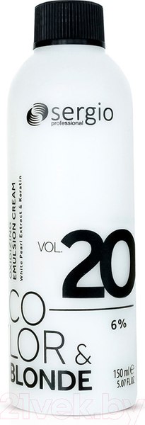 Изображение товара Эмульсия для окисления краски Sergio Professional Color&Blonde 20Vol. 6% (150мл)